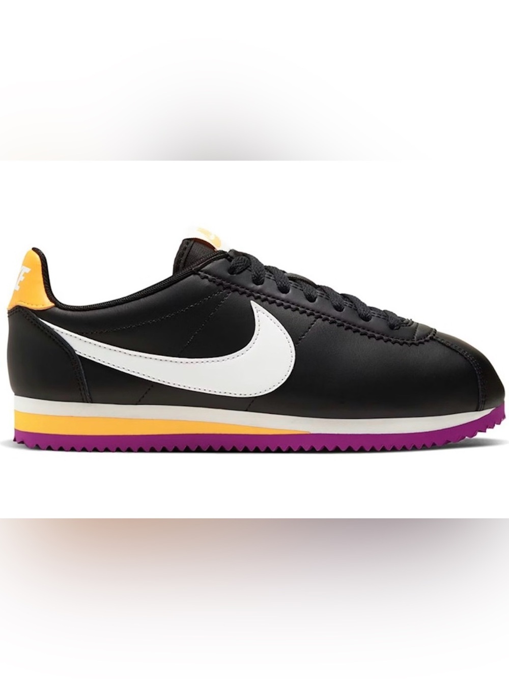 Nike Classic Cortez - Black Laser Orange Vivid Purple (Women's)